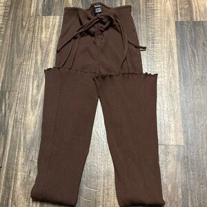 xs low rise brown flared leggings